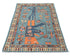 3x4 Blue Kuba Afghan Hand Knotted Wool Area Rug